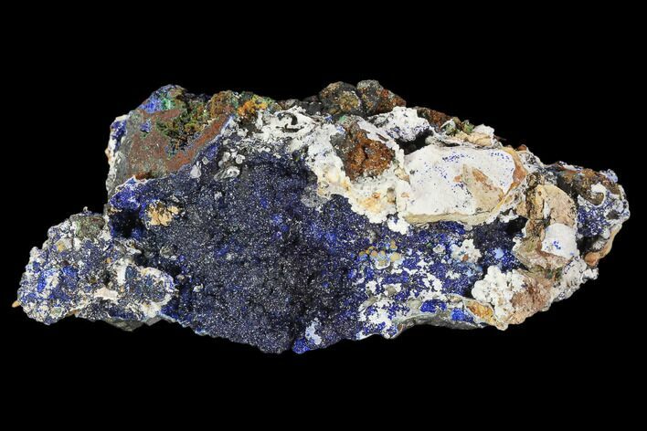 Sparkling Azurite and Malachite Crystal Cluster - Morocco #128166